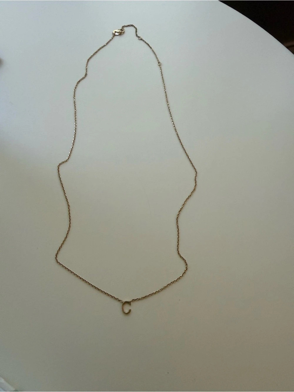 Initial Pendant Necklace, 14k Gold